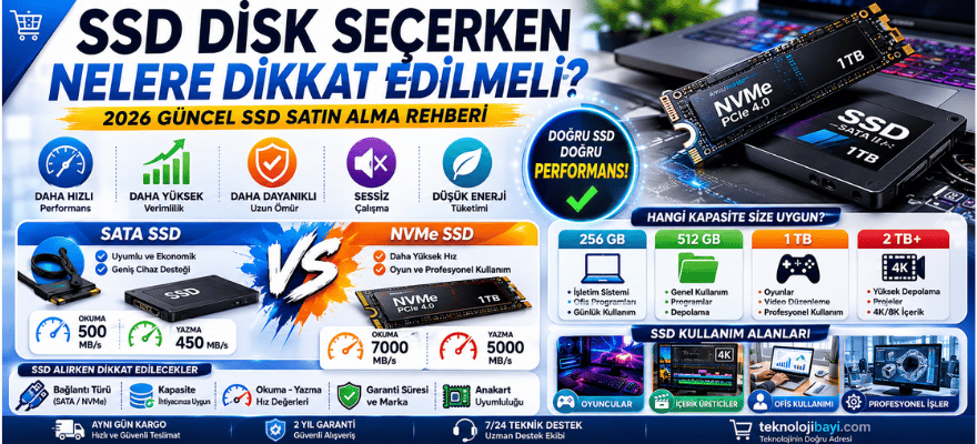 SSD Disk Seçerken Nelere Dikkat Edilmeli? Güncel SSD Satın Alma Rehberi