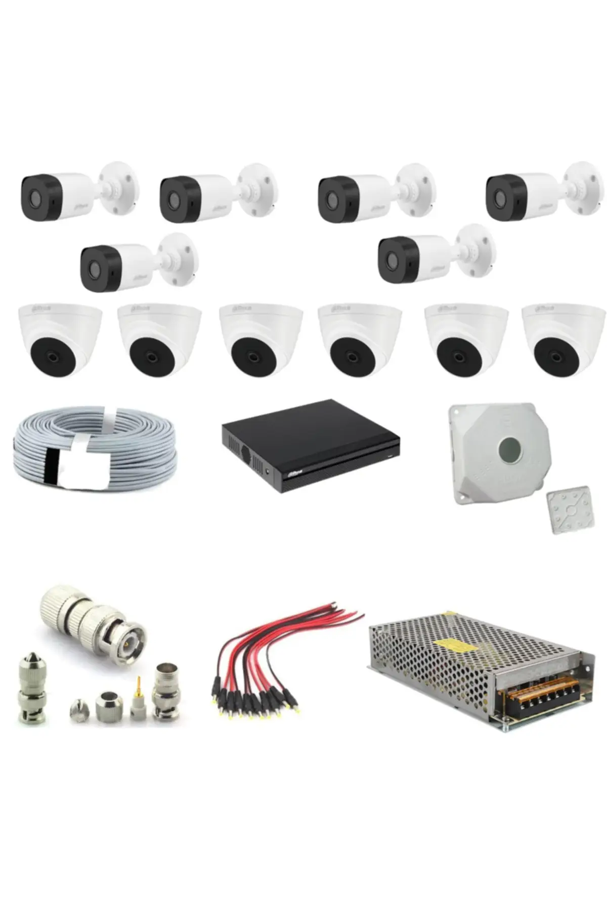 12 Adet Kamera 2mp 1080p Fullhd Güvenlik Kamera Seti