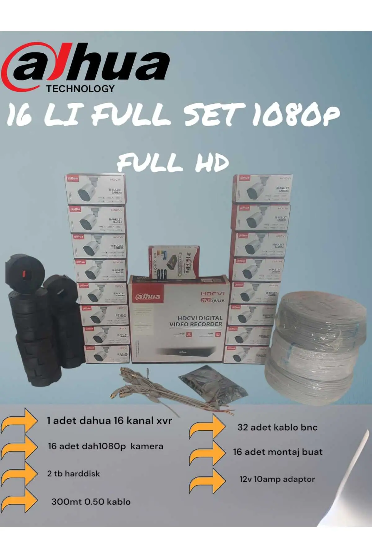 16 lı kamera set full içerik