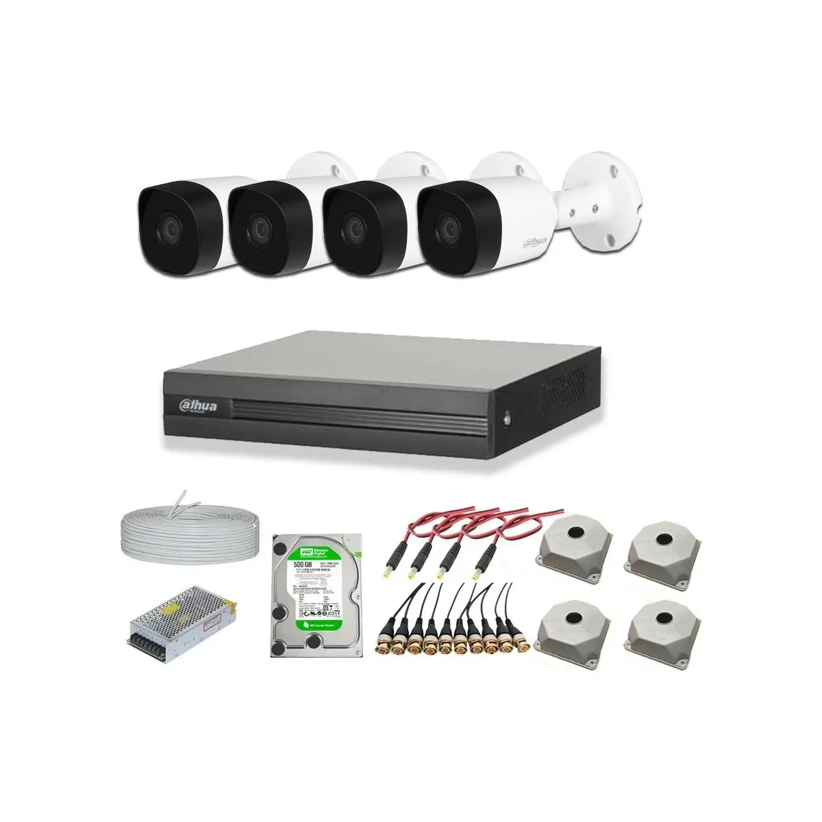 2mp 4 Kameralı 500GB Dış Ortam Ahd Hd-Cvı Full Kamera Set