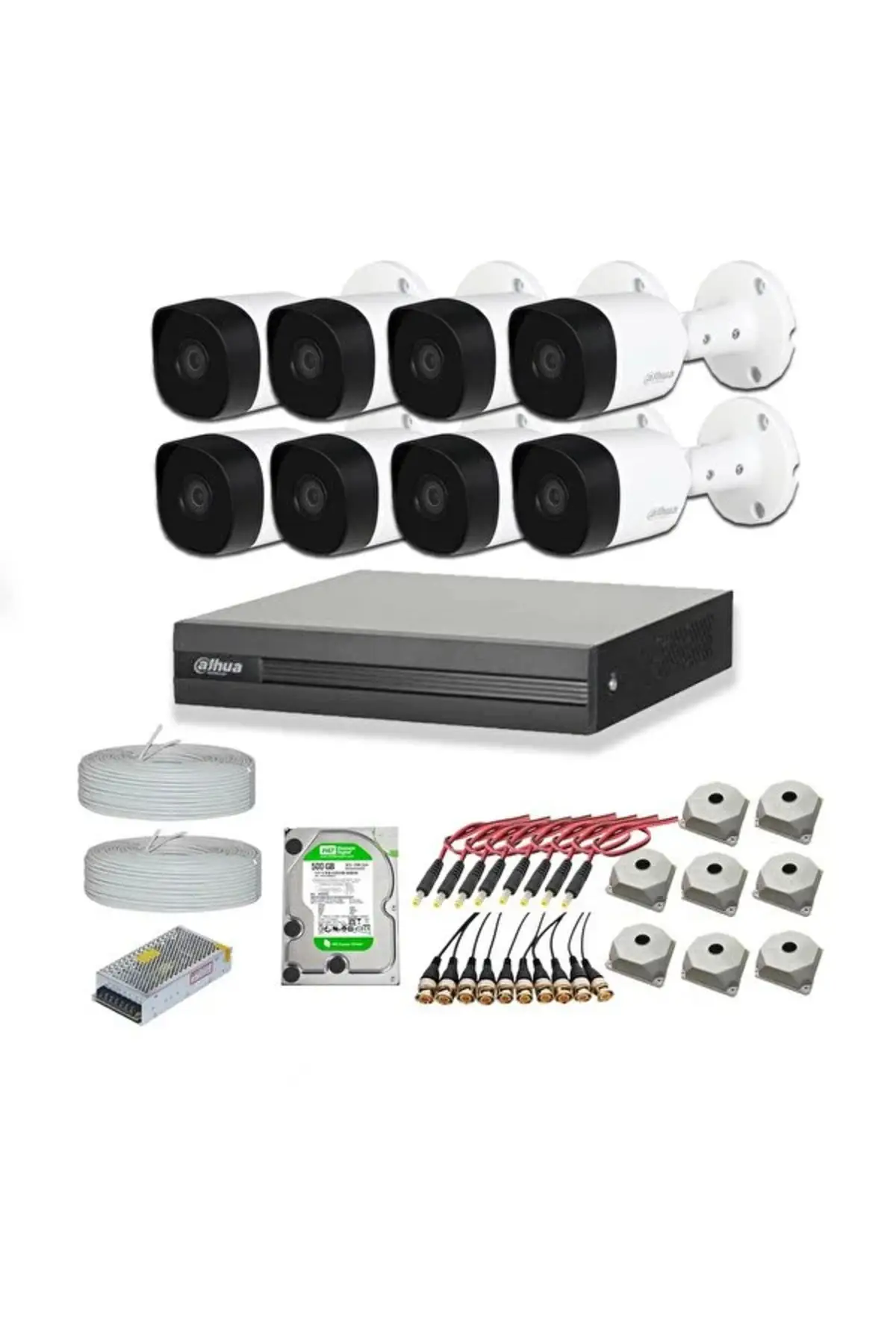 2mp 8 Kameralı Dış Ortam Ahd Hd-cvi Full Kamera Seti 1tb Disk