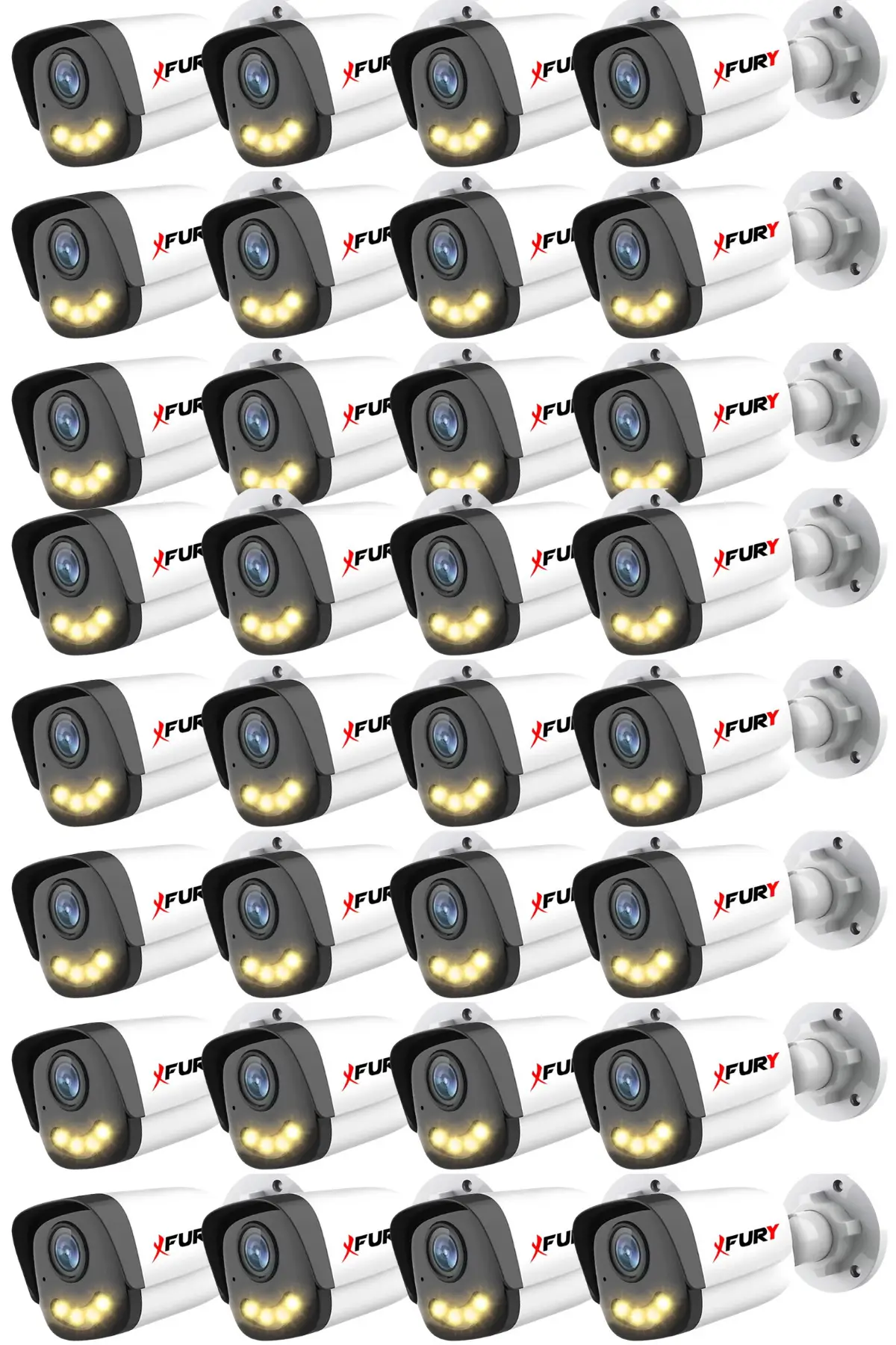 32 Adet 5MP Lens 1080P Full HD AHD 4 Led Sesli Gece Görüşlü Renkli Su Geçirmez Güvenlik Kamera