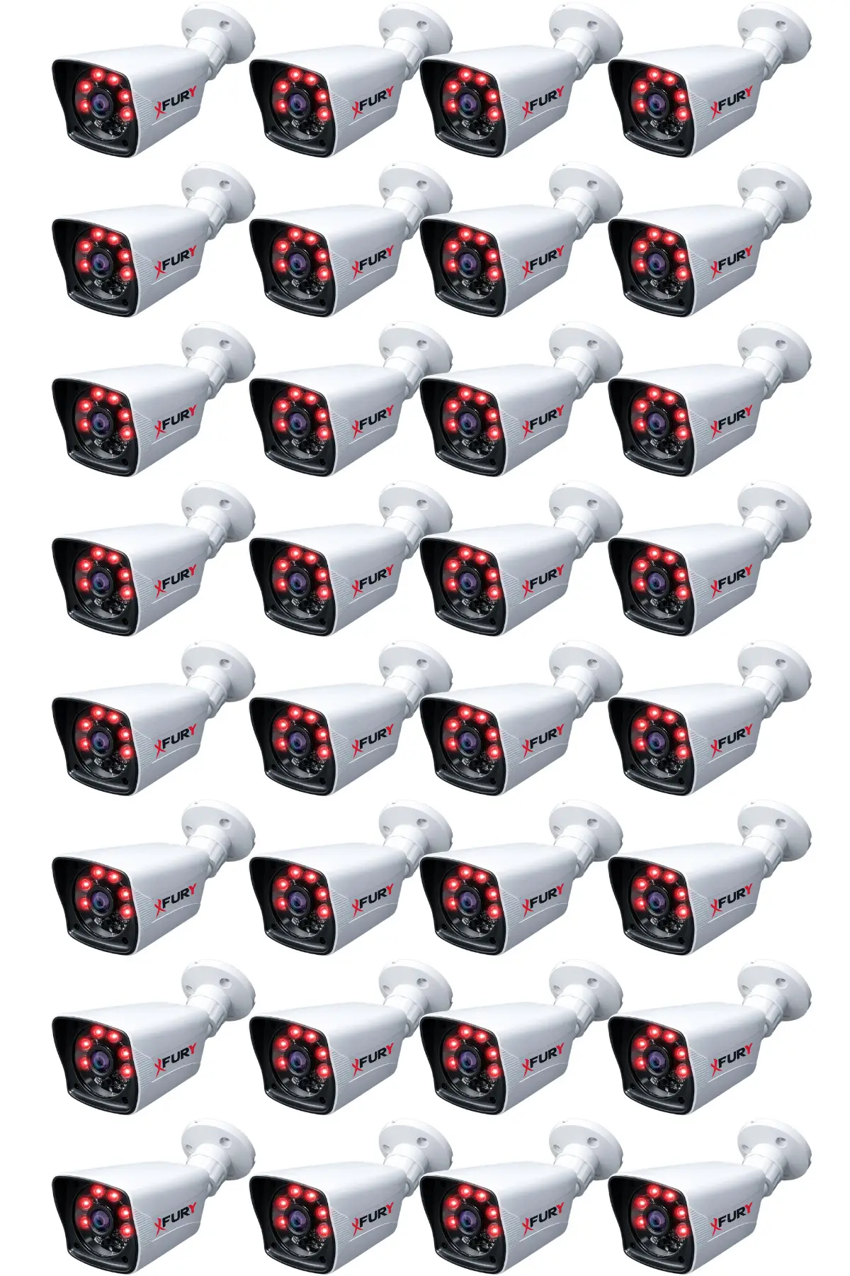 32 Adet 5MP Lens 1080P Full HD AHD 6 Led Gece Görüşlü Renkli Su Geçirmez Güvenlik Kamera