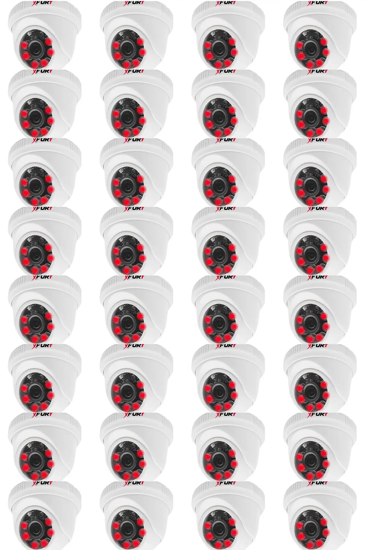 32 Adet 5MP Lens 1080P Full HD AHD 6 Led Gece Görüşlü Su Geçirmez Güvenlik Kamera