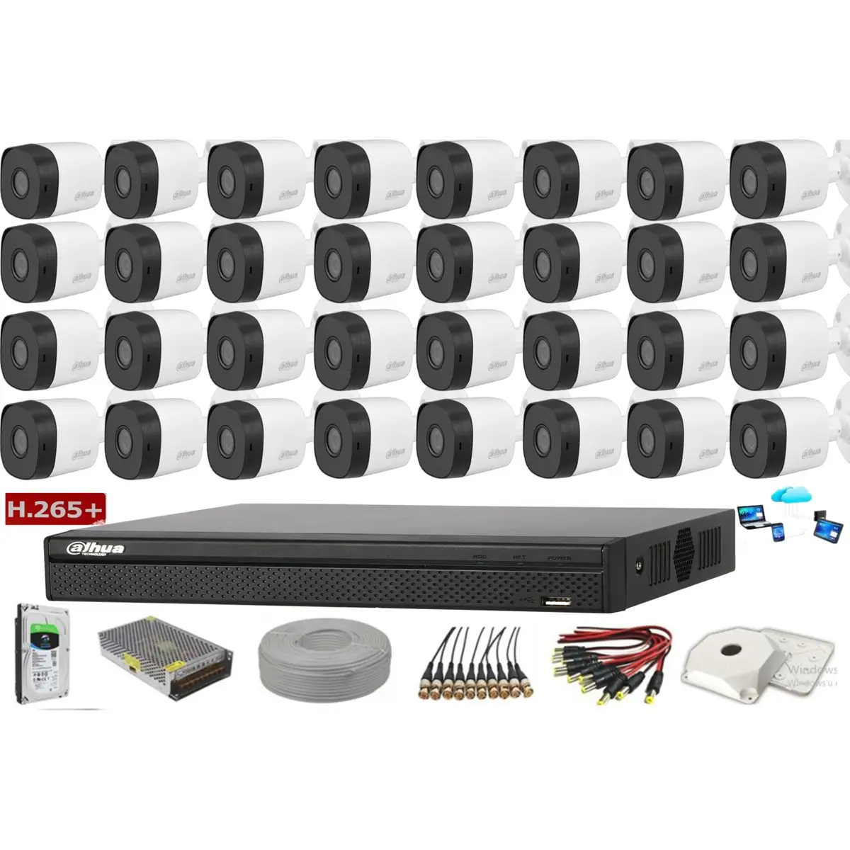 32 Kameralı 2 Mp Ahd Güvenlik Kamera Sistemi HAC-B1A21-0360B