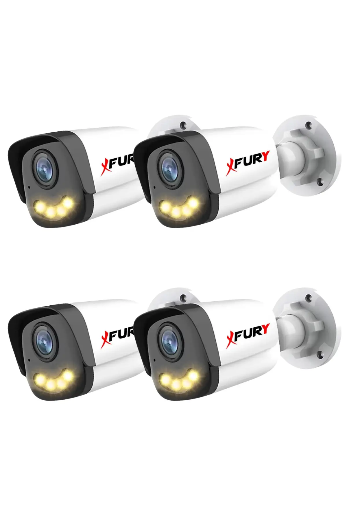 4 Adet 5MP Lens 1080P Full HD AHD 4 Led Sesli Gece Görüşlü Renkli Su Geçirmez Güvenlik Kamera