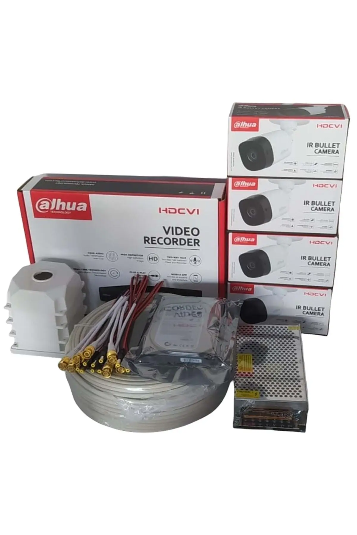 4 Kanal 4 Kamera Güvenlik Kamera Seti 500 Gb Hdd