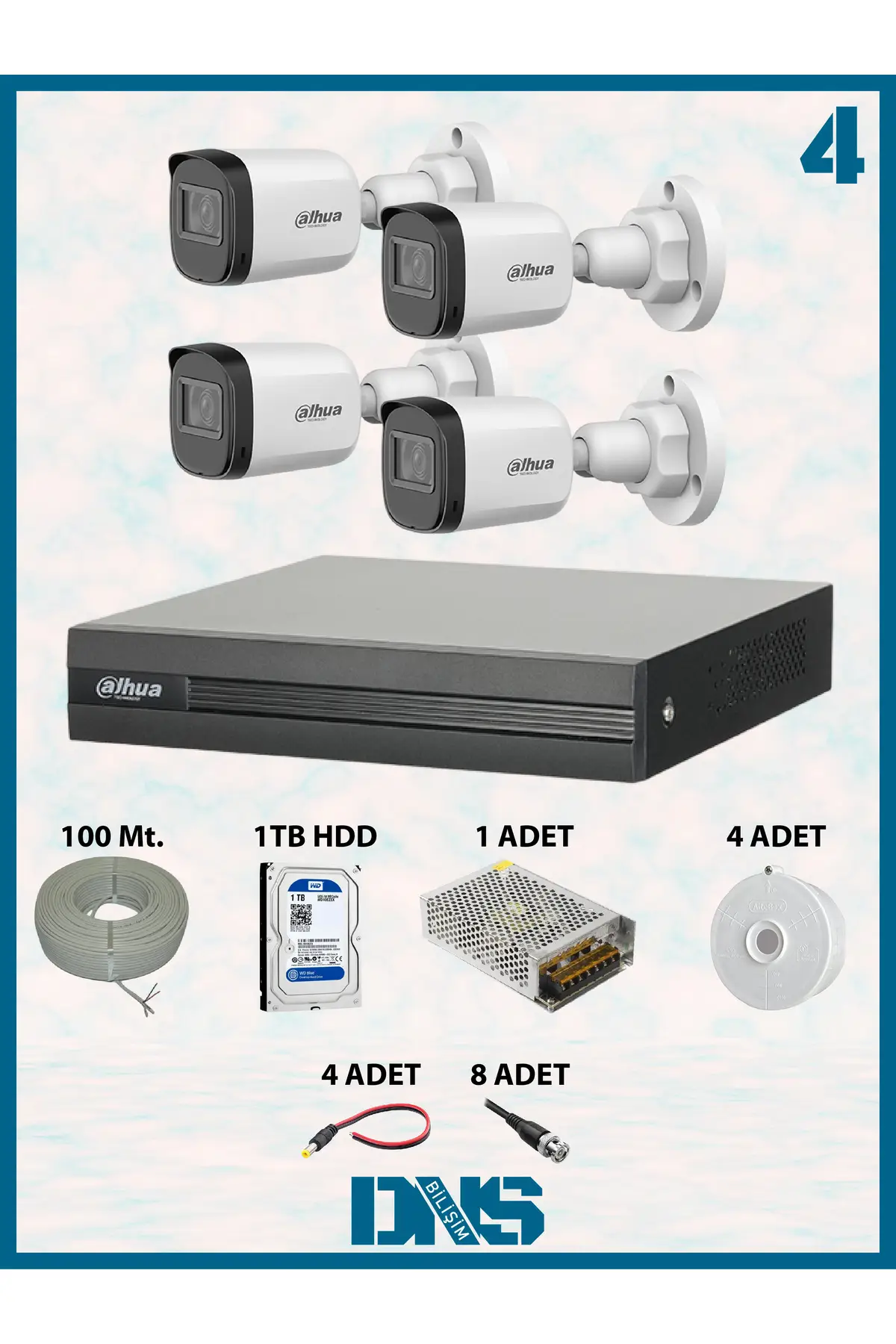 4 Lü Kamera Set