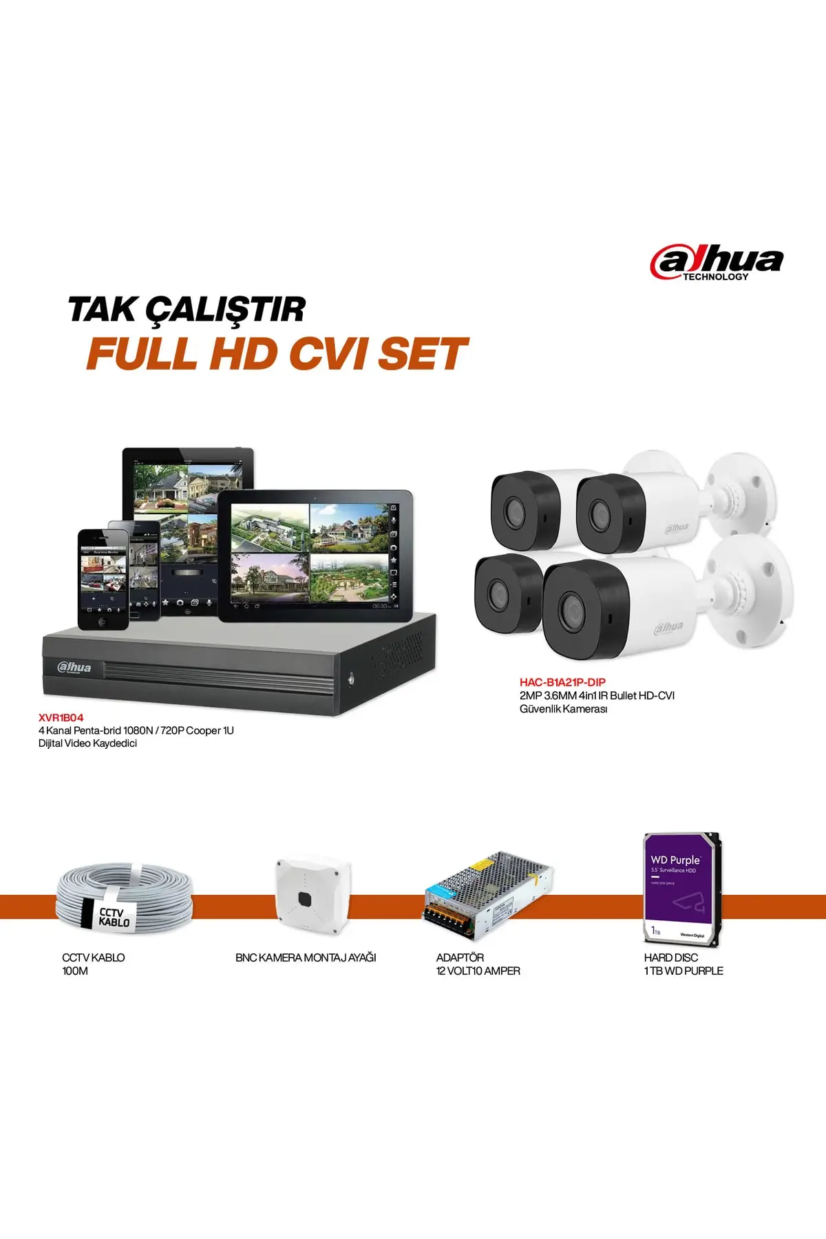 4 Lü Kamera Set
