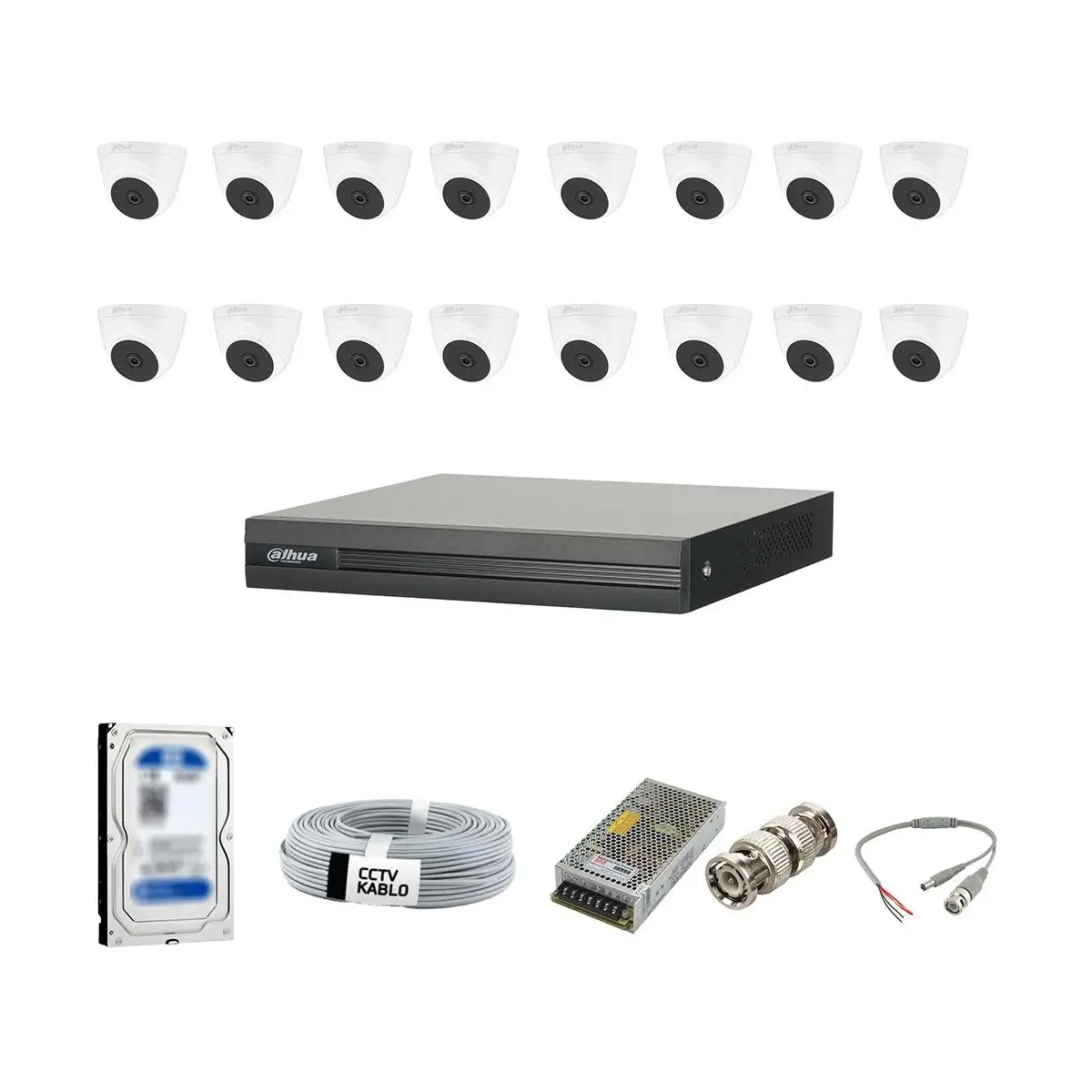 4 Tb HDD 16 Kameralı İç Ortam Güvenlik Kamera Seti