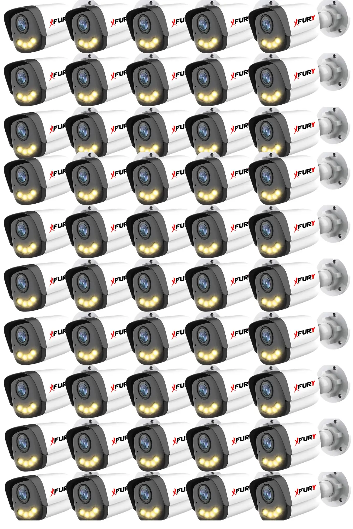 50 Adet 5MP Lens 1080P Full HD AHD 4 Led Sesli Gece Görüşlü Renkli Su Geçirmez Güvenlik Kamera