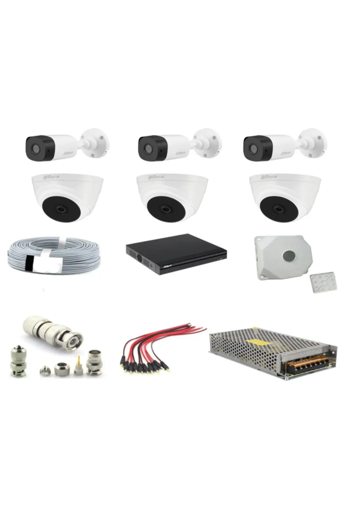Dahua 6 Adet Kamera 2mp 1080p Fullhd Güvenlik Kamera Seti