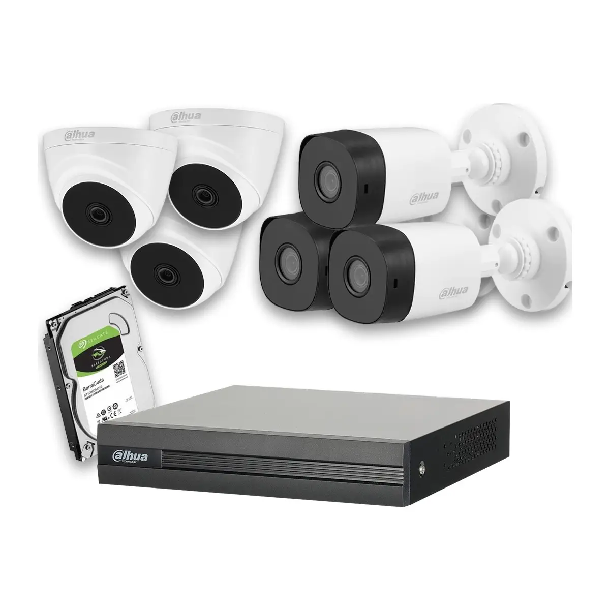 6 Kameralı 2mp 1080P Güvenlik Sistemleri + Full Set