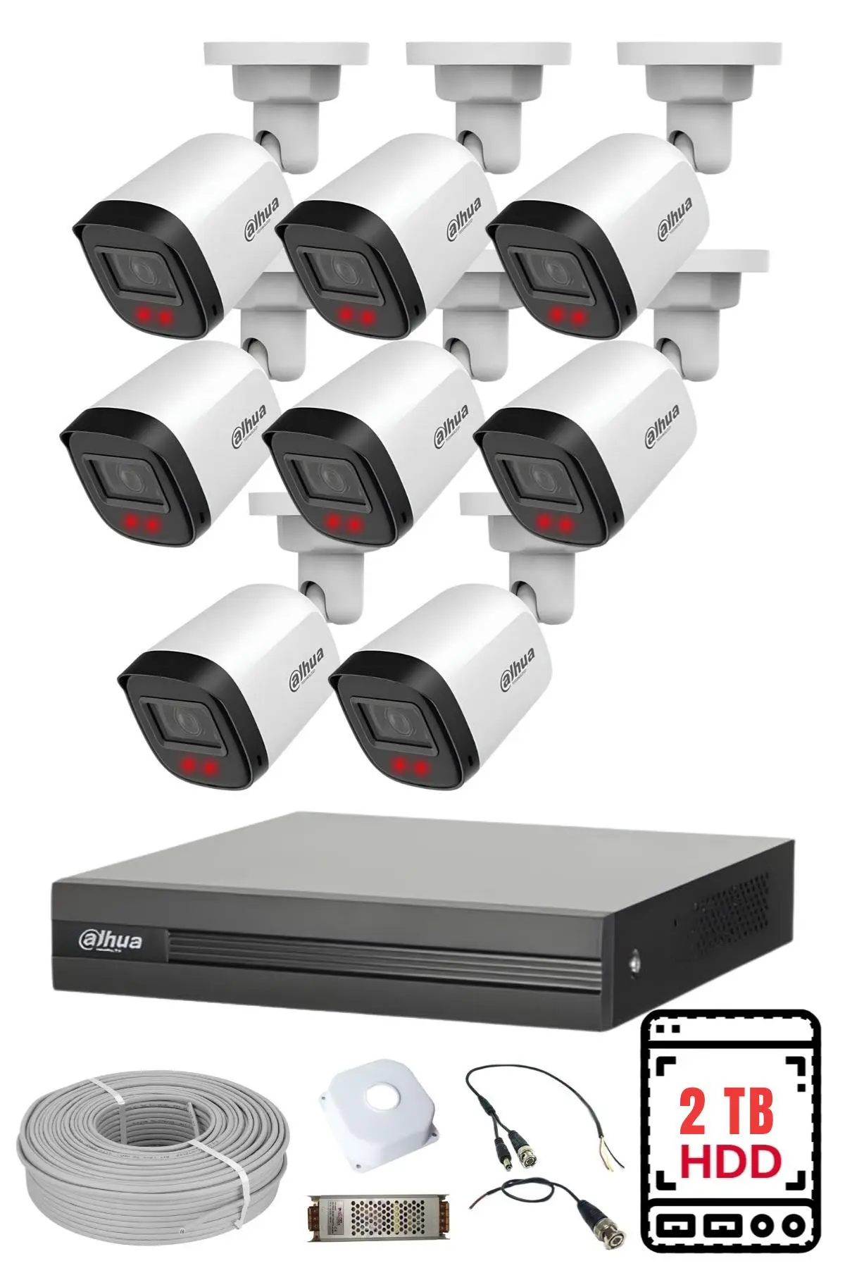8 Kanal H265 8 Adet Kamera Güvenlik Kamera Seti