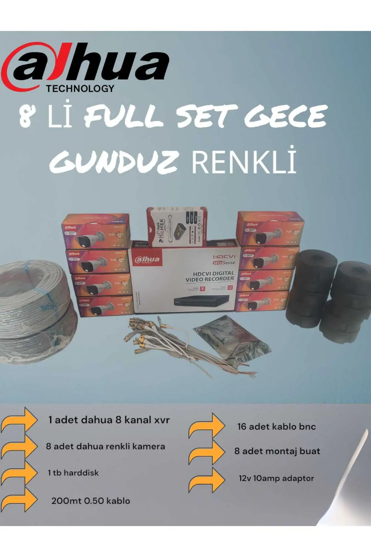 8 lü renkli full set