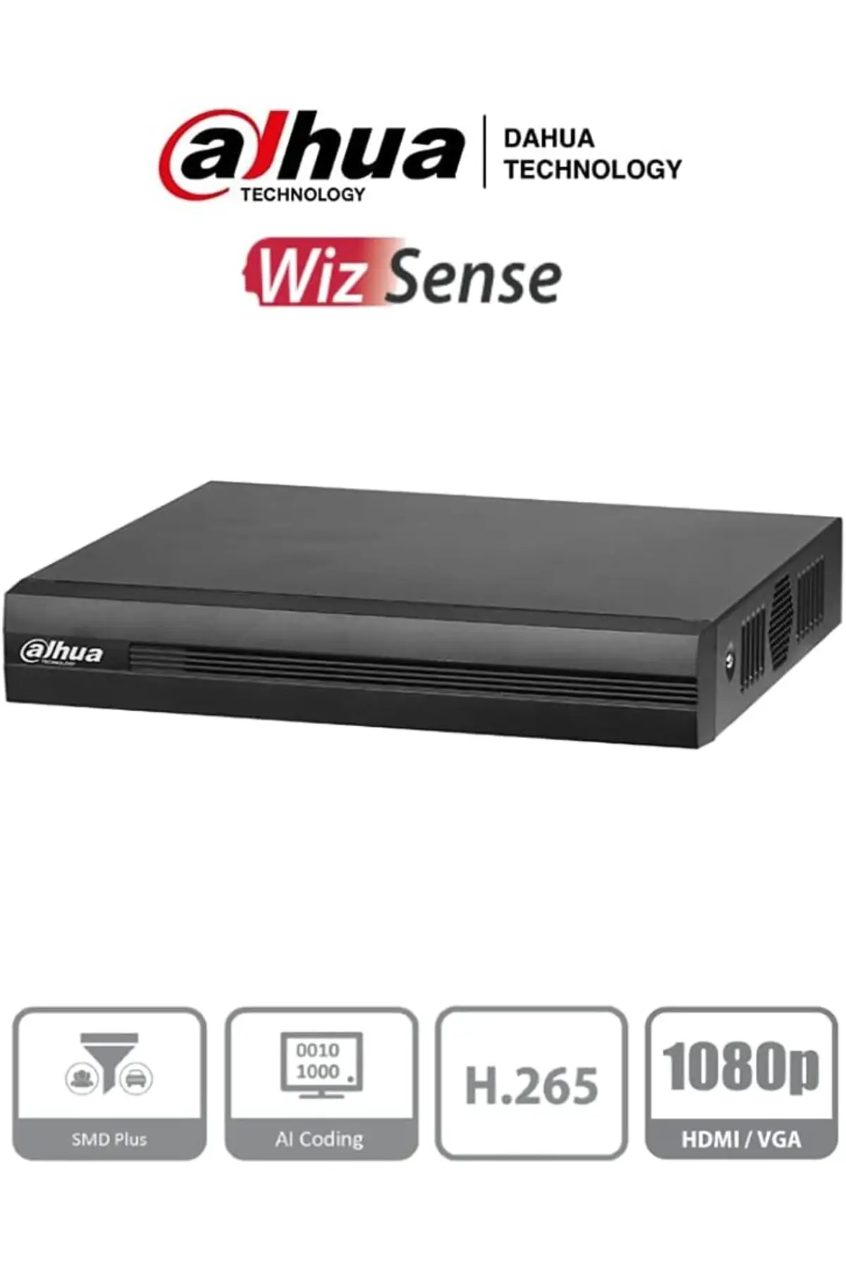 DH-XVR1B04-I/T 4CH Penta-brid 1080N/720P Cooper 1U 1HDD WizSense WizSense Dijital Video Kaydedici
