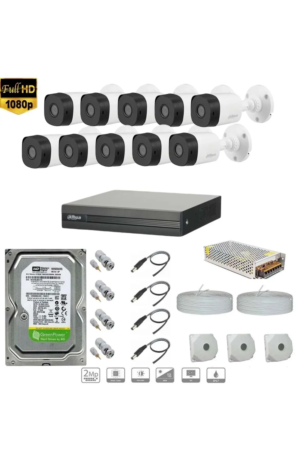 Full Hd 10 Kameralı Set
