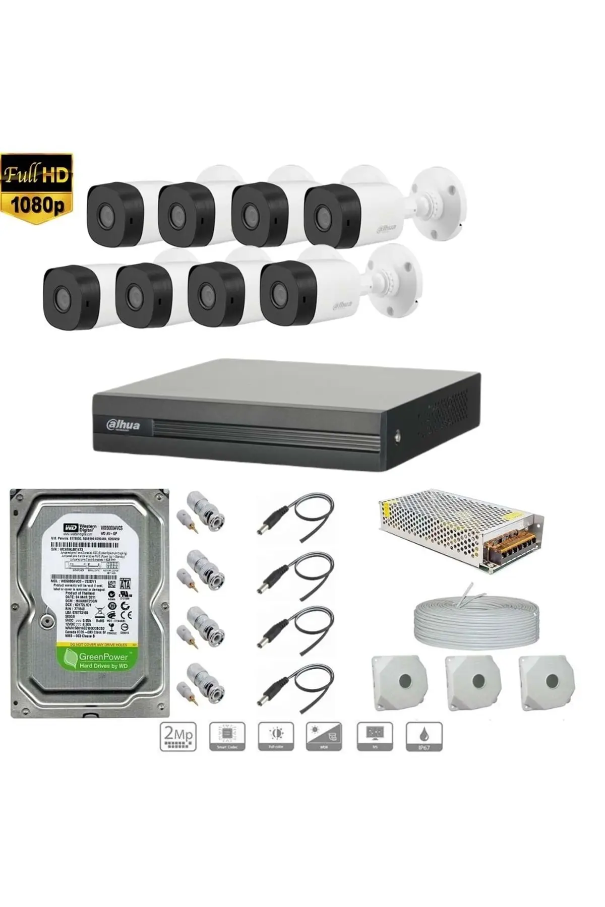 Full Hd 8 Kameralı Set