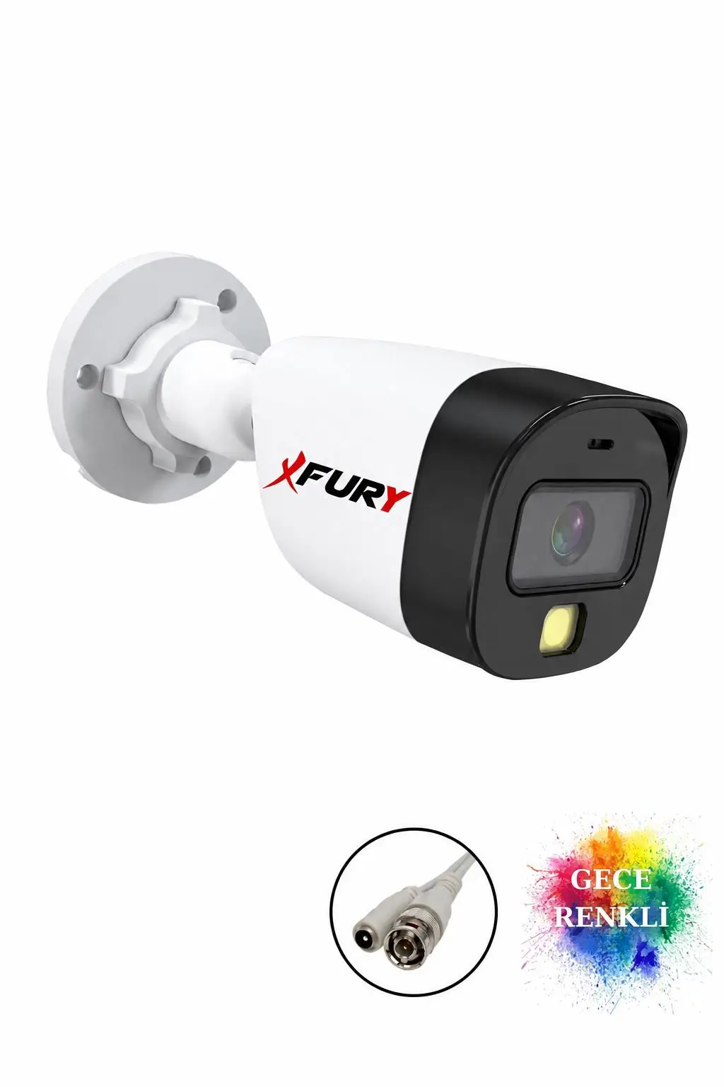 FURY Gece Renkli - 5mp Lens 1080p Full HD Ahd Güvenlik Kamerası Ultra Led Renkli Gece Görüş