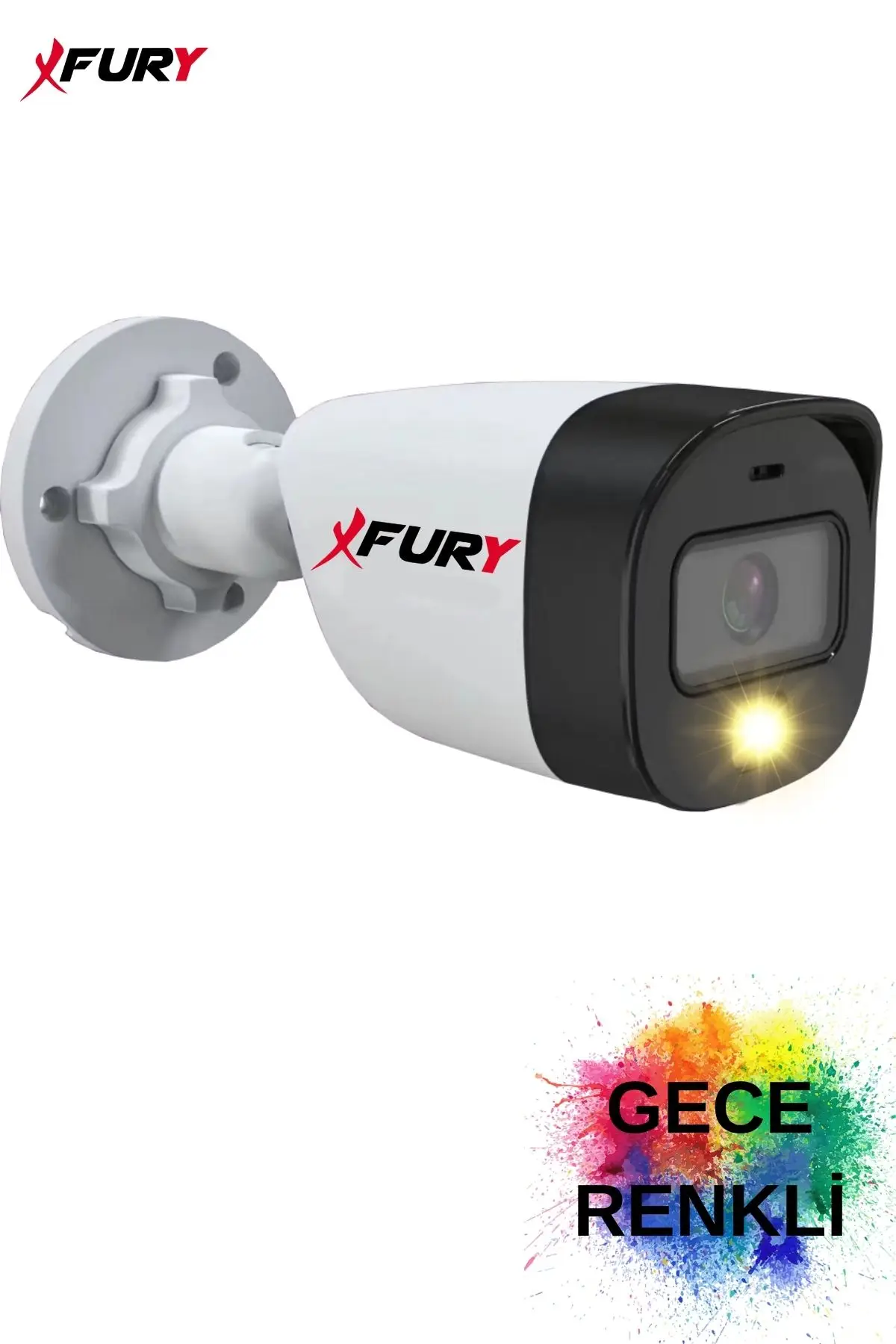FURY Gece Renkli 5mp Lens 2Mp 1080p Full HD Suya Dayanıklı Güvenlik Kamerası Ultra Led Renkli Gece Görüş