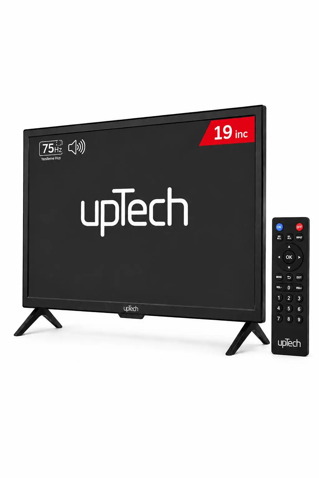 UPTECH 19" Sesli Uzaktan Kumandalı 75Hz 5ms HDMI VGA Geniş Ekran Monitör