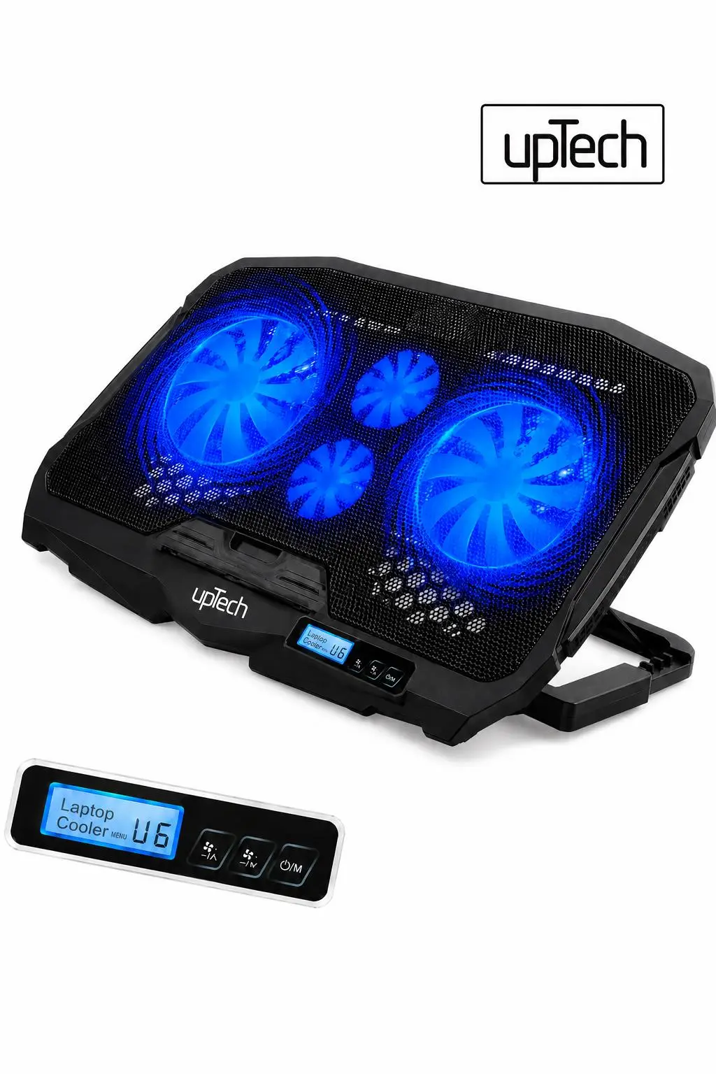 Uptech Laptop Soğutucu 4 Fanlı Lcd Kontrol Panel Ayarlanabilir Dizüstü Bilgisayar Soğutma Fanı